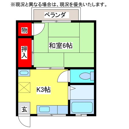 南部コーポの物件間取画像